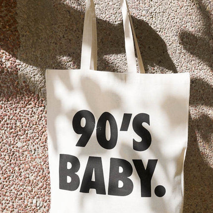 90'S Baby Canvas Tote Bag - HASHTACK