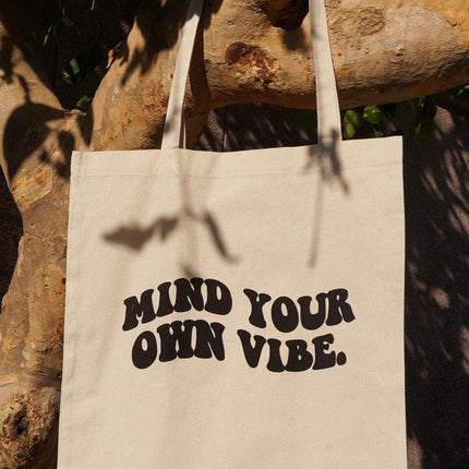 Mind Your Own Vibe Tote Bag - HASHTACK