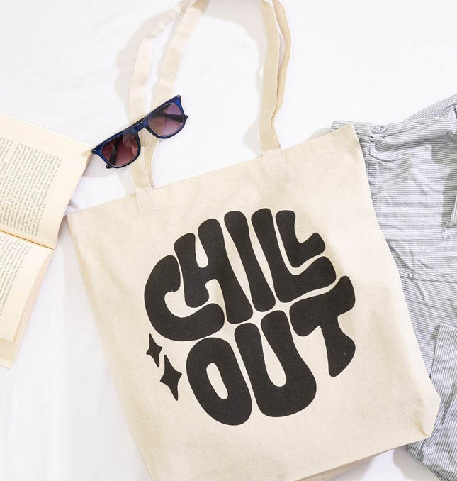 Chill Out Canvas Tote Bag - HASHTACK