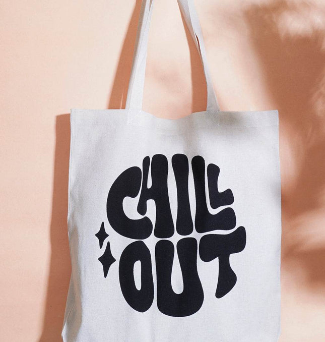 Chill Out Canvas Tote Bag - HASHTACK