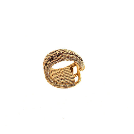 Rustic Brass Statement Adjustable Ring - HASHTACK