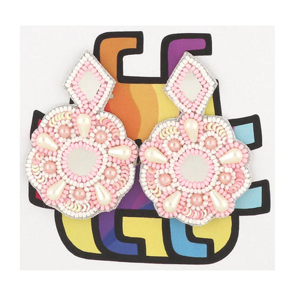 Blush Pink & White Pearl Earrings - HASHTACK