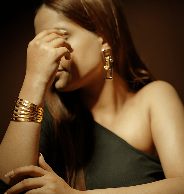 Brass Multi Layer Golden Cuff - HASHTACK