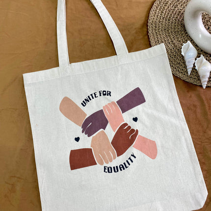 Unite For Equality Canvas Tote Bag - HASHTACK
