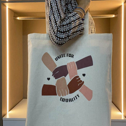 Unite For Equality Canvas Tote Bag - HASHTACK