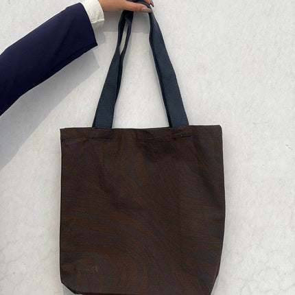 Coffee Swirl Canvas Tote Bag - HASHTACK