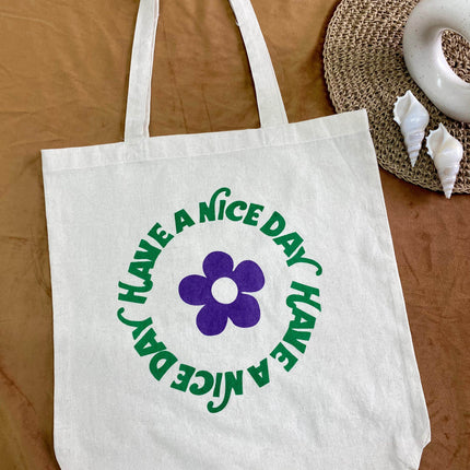 Have a Nice Day Canvas Tote Bag - HASHTACK