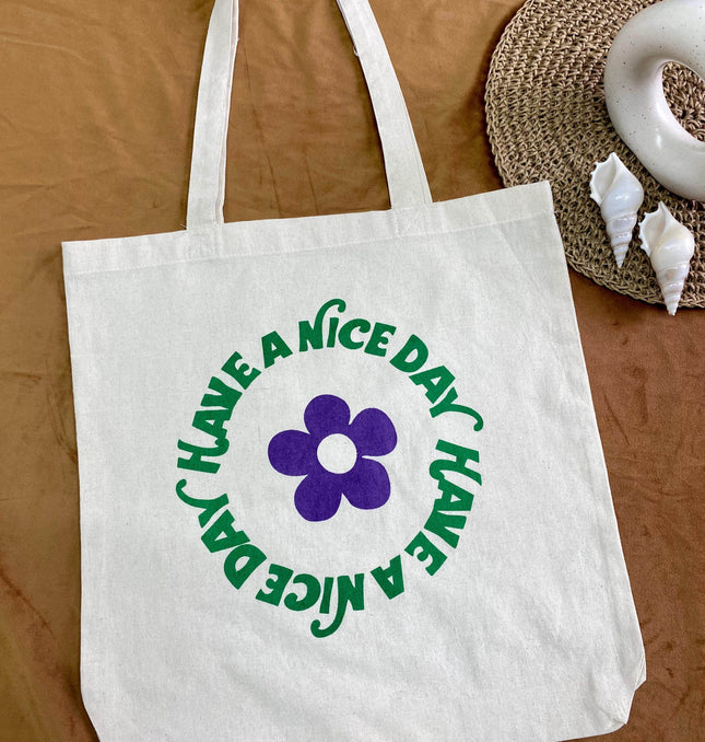 Have a Nice Day Canvas Tote Bag - HASHTACK