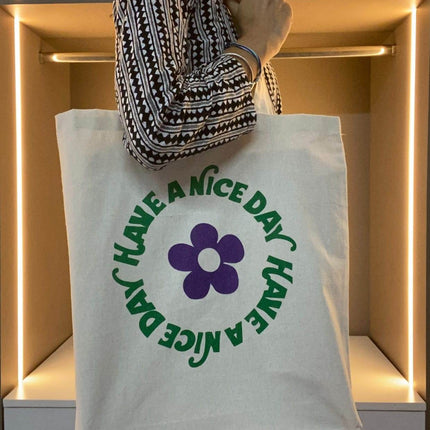 Have a Nice Day Canvas Tote Bag - HASHTACK