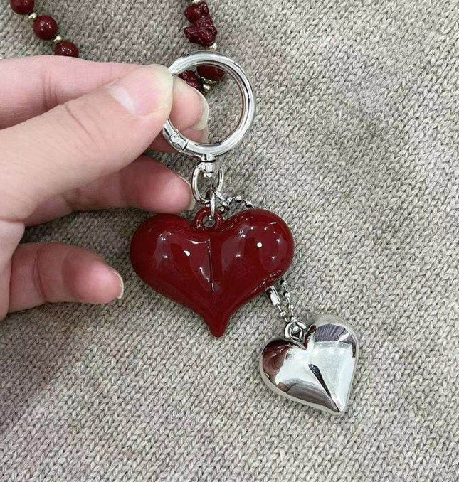 Red Heart Bag Charm - HASHTACK