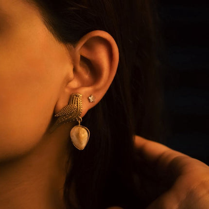 Brass Birdie Earrings