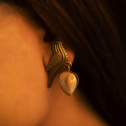 Brass Birdie Earrings