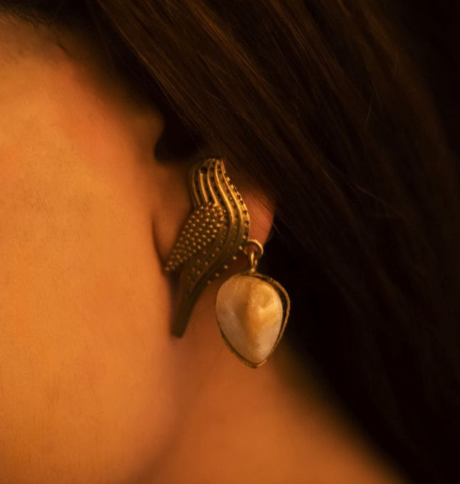 Brass Birdie Earrings