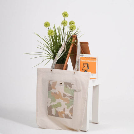 Army Chic Canvas Tote Bag - HASHTACK