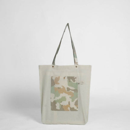 Army Chic Canvas Tote Bag - HASHTACK