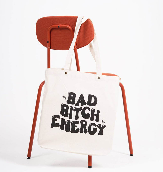 Bad Bitch Energy Canvas Tote Bag - HASHTACK