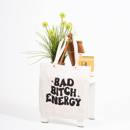 Bad Bitch Energy Canvas Tote Bag - HASHTACK