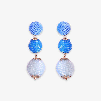 Blue 3 Top Beaded Dangler - HASHTACK