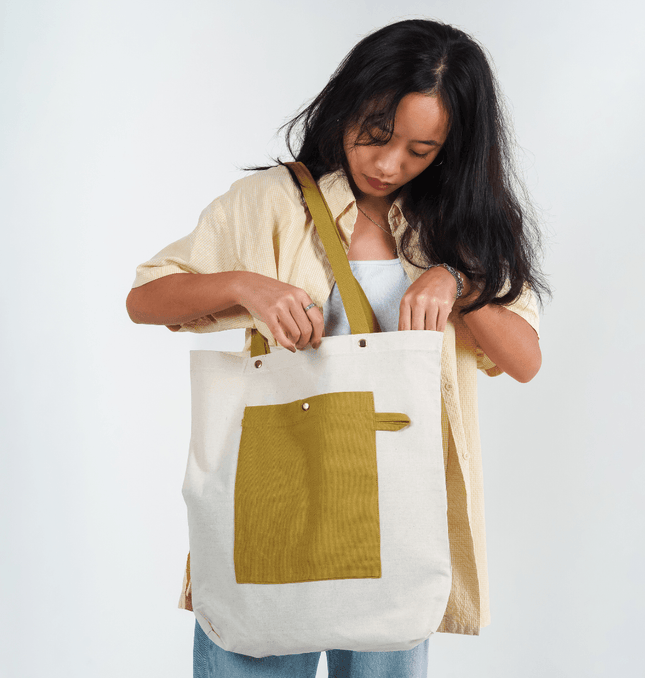 Sandy Canvas Tote Bag - HASHTACK