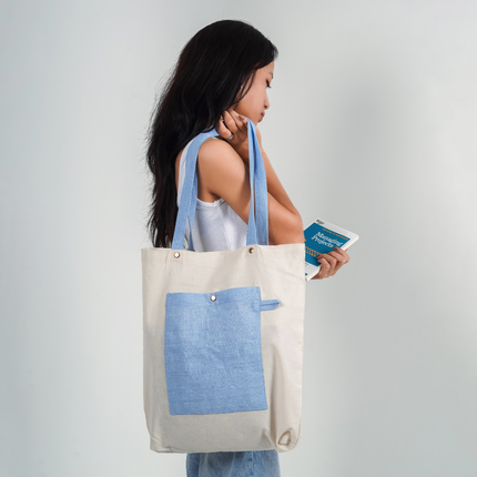 Blue Vanila Canvas Tote Bag