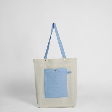 Blue Vanila Canvas Tote Bag