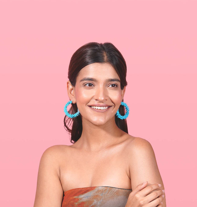 Pastel Blue Semi Hoops