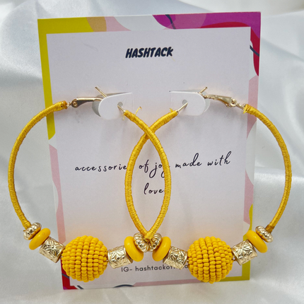 Sunflower Big hoop Earrings