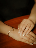 Handmade Wavy Gold Brass Cuff - HASHTACK