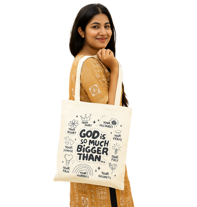 God Is So Much Bigger Than Canvas Tote Bag
