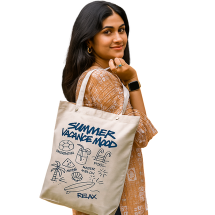 Summer Vibes Canvas Tote Bag