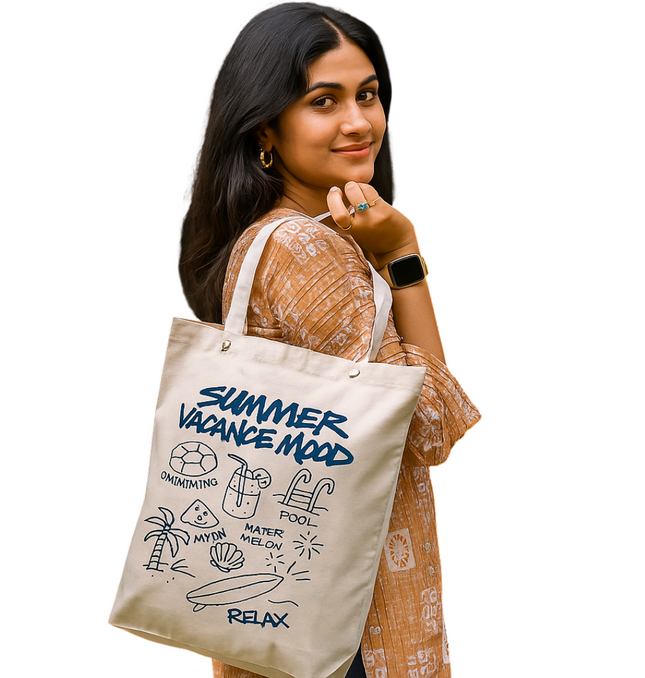 Summer Vibes Canvas Tote Bag