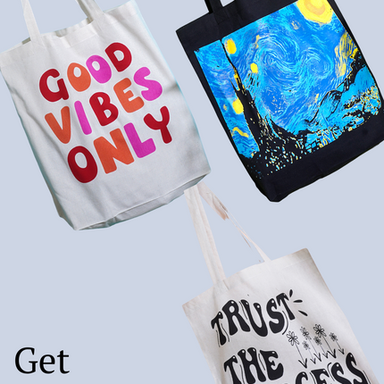 Good Vibes Only Canvas Tote Bag