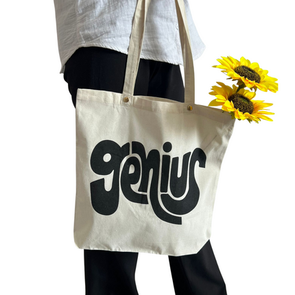 Genius Vibes Canvas Tote Bag