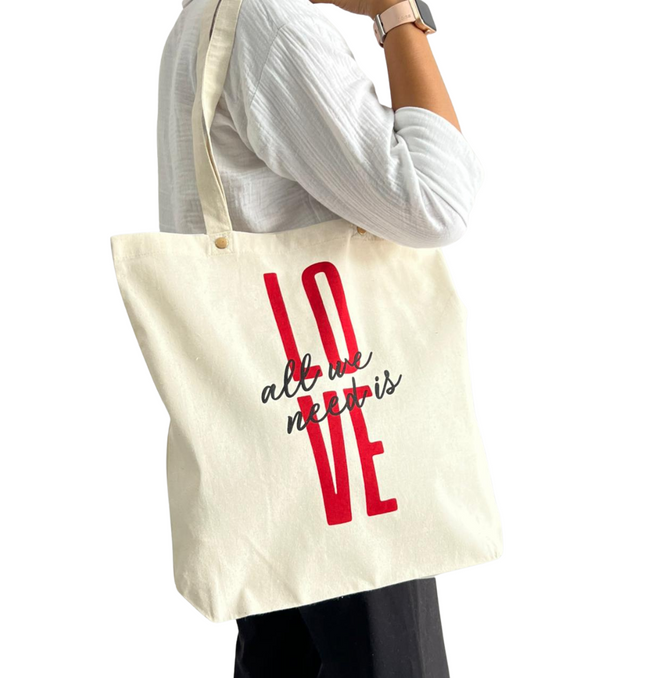 All We Need is Love Cotton Tote Bag