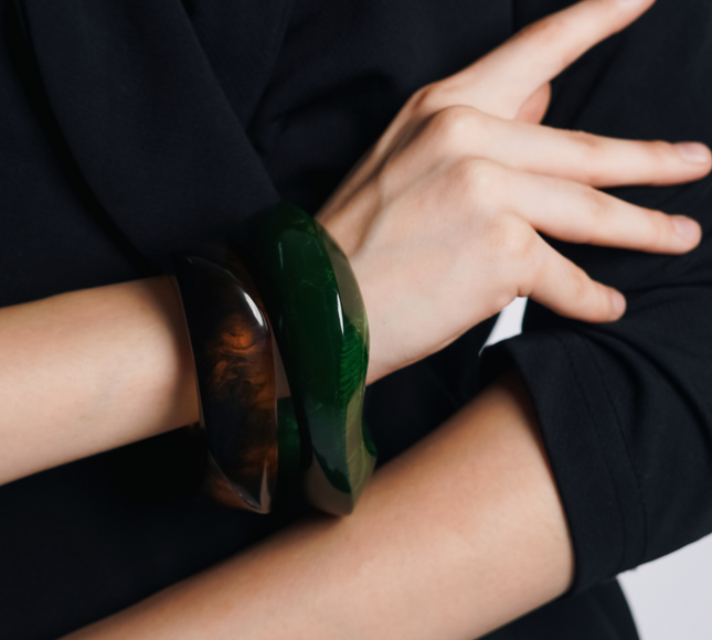Bold Resin Statement Bangles
