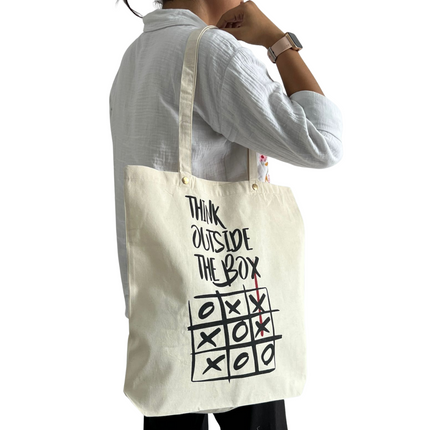 Think Outside the Box Canvas Tote Bag