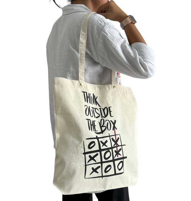 Think Outside the Box Canvas Tote Bag