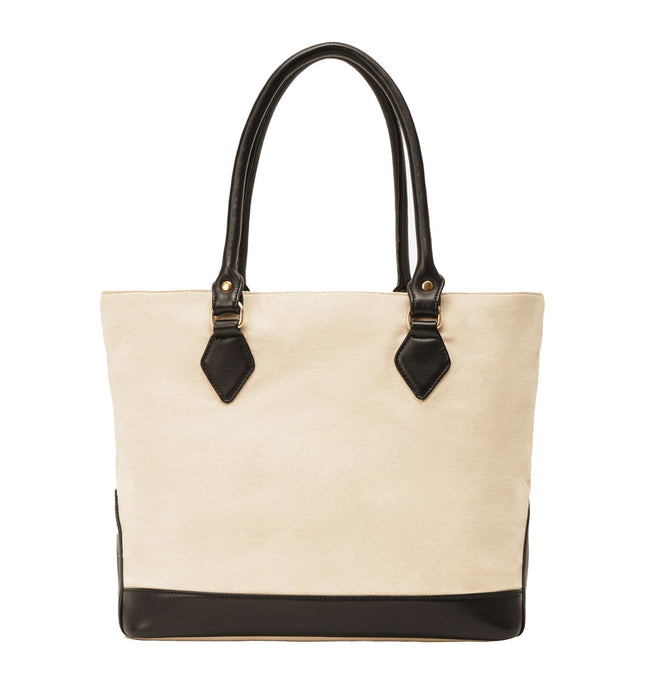 Cityscape Canvas Tote Bag Black