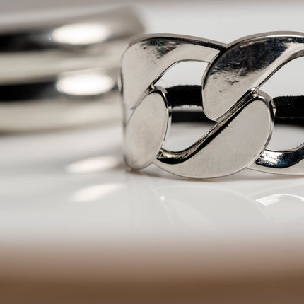 Silver Chain Rubber Band