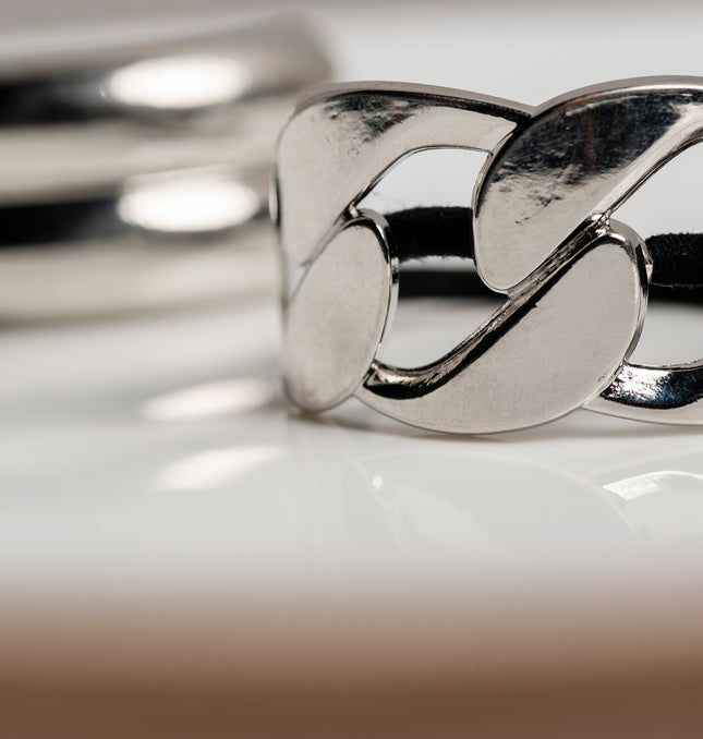 Silver Chain Rubber Band