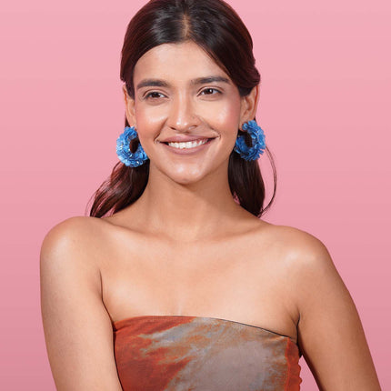 Floral Blue Earrings