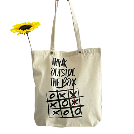 Think Outside the Box Canvas Tote Bag