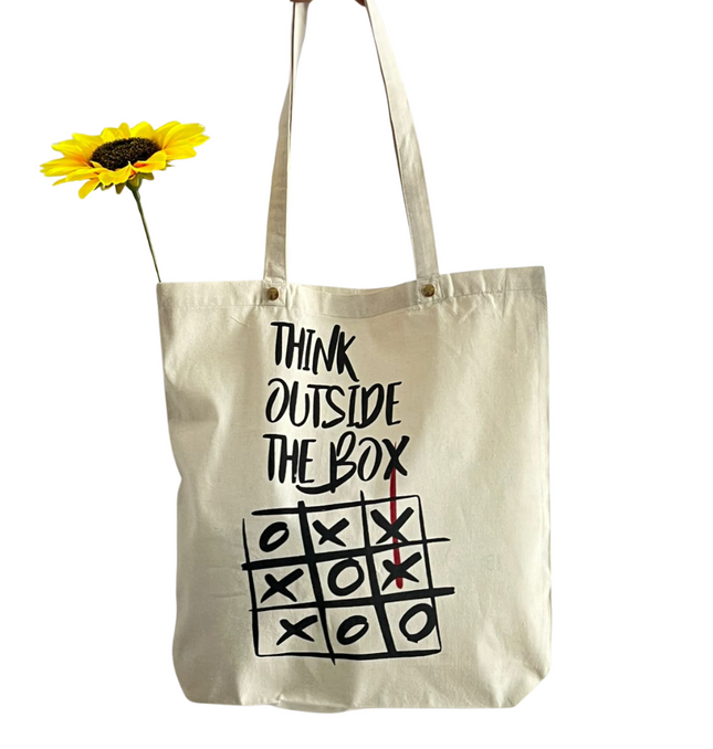 Think Outside the Box Canvas Tote Bag