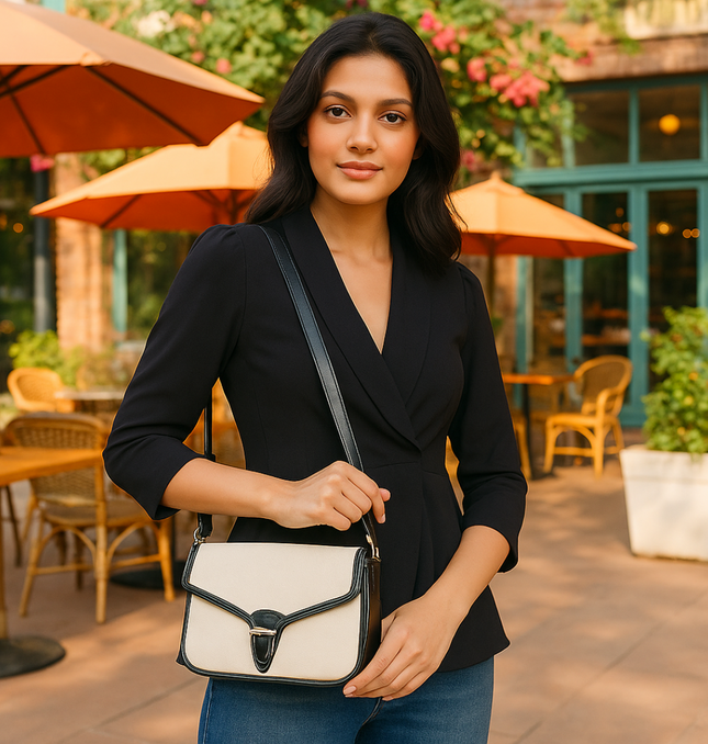 Timeless Olive Canvas PU Shoulder Bag