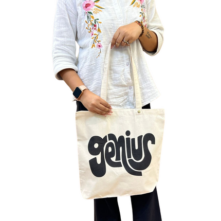 Genius Vibes Canvas Tote Bag