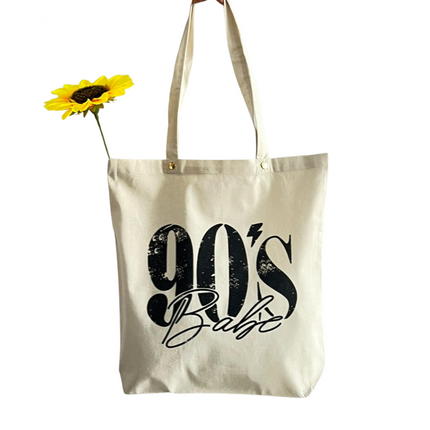 Eco-Friendly Tote Bag – 90’s Baby Print Design