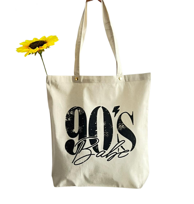 Eco-Friendly Tote Bag – 90’s Baby Print Design