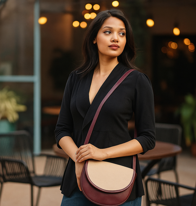 The Chill Wine Canvas PU Shoulder Bag