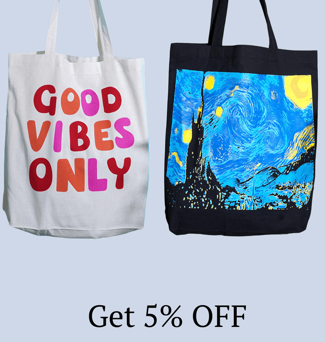 Good Vibes Only Canvas Tote Bag - HASHTACK
