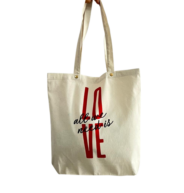 All We Need is Love Cotton Tote Bag
